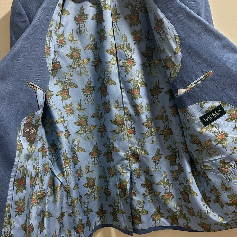 Lauren Ralph Lauren Ultraflex Sport Coat Blue Mens 44R - Picture 3 of 6